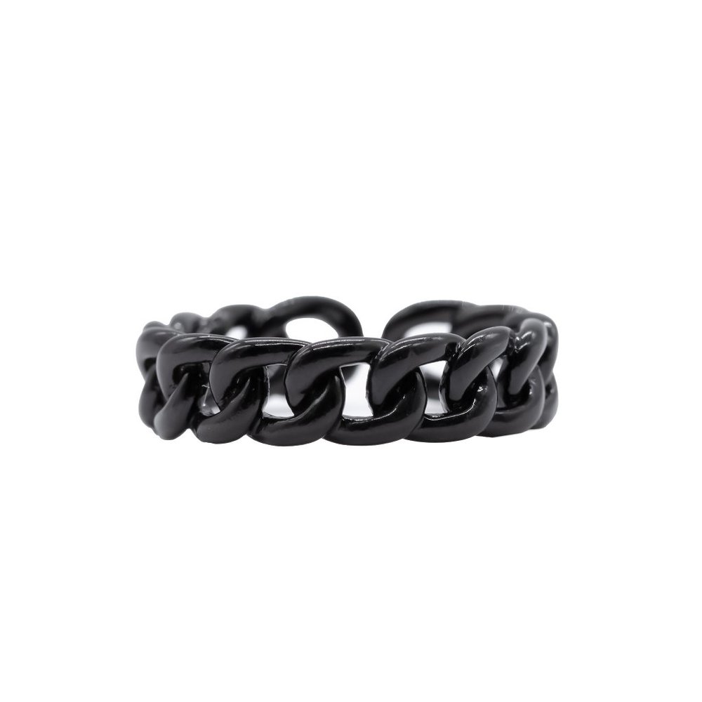 Black Colorful Enamel Ring